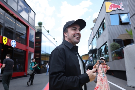 Aston Martin driver Fernando Alonso of Spain walks in the drivers area ahead of the Formula One Grand Prix at the Spa-Francorchamps racetrack in Spa, Belgium, Thursday, July 16, 2026. (AP Photo/Omar Havana)





Associate Press/ LaPresse
Only Italy and Spain