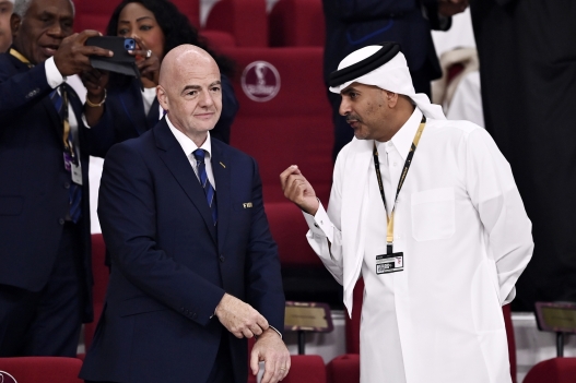 Foto LaPresse - Fabio Ferrari 17 Dicembre 2022 Doha, Qatar - Sport Calcio - Qatar 2022 - Coppa del Mondo Fifa - Finale 3/4 posto - Croazia v Marocco -  Khalifa International Stadium. Nella foto: Gianni Infantino Presidente FIFA  December 17, 2022 Doha, Qatar - sport Soccer - Qatar 2022- Fifa World Cup - FInal 3/4 place - Croatia v Morocco - Khalifa Interantional Stadium. In the pic: Gianni Infantino