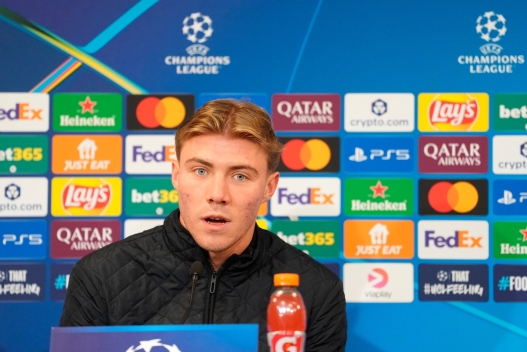 Napoli's Rasmus Hojlund attends a press conference in Parken, Copenhagen, Monday, Jan. 19, 2026. (Liselotte Sabroe/Ritzau Scanpix via AP) Associated Press / Lapresse Only italy and spain