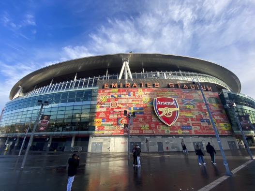 A general view of Arsenal Emirates Stadium in London, United Kingdom, on December 2025 (Photo by Mairo Cinquetti/NurPhoto). (Photo by Mairo Cinquetti / NurPhoto via AFP)