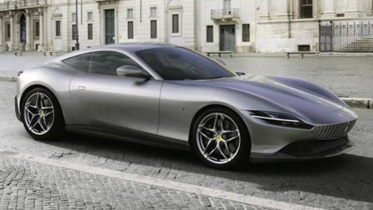 Si chiama "Ferrari Roma" l'ultima nata della casa di Maranello che verrà presentata ufficialmente domani nella Città Eterna. La nuova coupé 2+ monta un motore centrale-anteriore V8 turbo di 3855cc che eroga 620 cv a 7.500 giri/min al quale è abbinato il nuovo cambio dual-clutch a 8 rapporti, introdotto per la prima volta sulla SF90 Stradale. ANSA/UFFICIO STAMPA FERRARI +++ ANSA PROVIDES ACCESS TO THIS HANDOUT PHOTO TO BE USED SOLELY TO ILLUSTRATE NEWS REPORTING OR COMMENTARY ON THE FACTS OR EVENTS DEPICTED IN THIS IMAGE; NO ARCHIVING; NO LICENSING +++