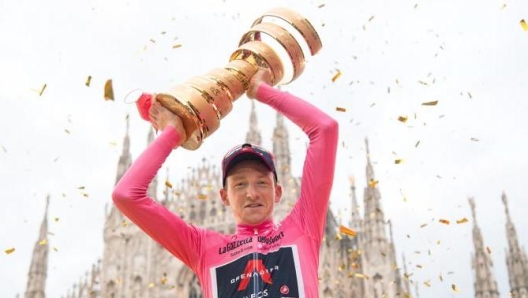 Tao Geoghegan Hart, vincitore del  Giro 2020. ANSA