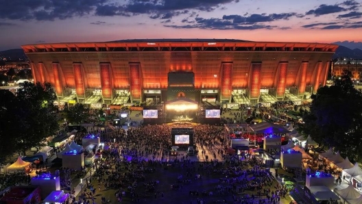 Lo spettacolare colpo d'occhio del Puskas Arena Park durante l'HD120 Festival