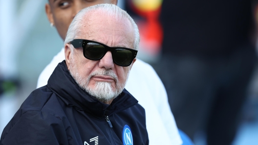 Foto Alessandro Garofalo/LaPresse 06 Agosto 2023 Castel di Sangro, Italia -  SSC Napoli vs Augsburg  FC - amichevole estive Stadio Teofilo Patini. Nella foto: Aurelio De Laurentiis Presidente (SSC Napoli); Natan (SSC Napoli);  August 06 , 2023 Castel di Sangro, Italy -  SSC Napoli vs Augsburg  , sport soccer,  summer friendly match  Teofilo Patini stadium. In the pic: Aurelio De Laurentiis President of (SSC Napoli); Natan (SSC Napoli);