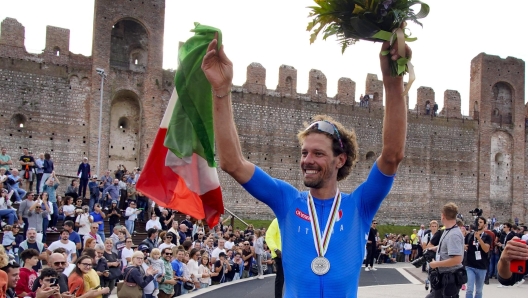 Gravel World Championships 2022 - Men Elite - 1st Edition - Vicenza - Cittadella 194,8 km - 09/10/2022 - Daniel Oss (ITA - Totalenergies) - photo Massimo Fulgenzi/SprintCyclingAgency©2022