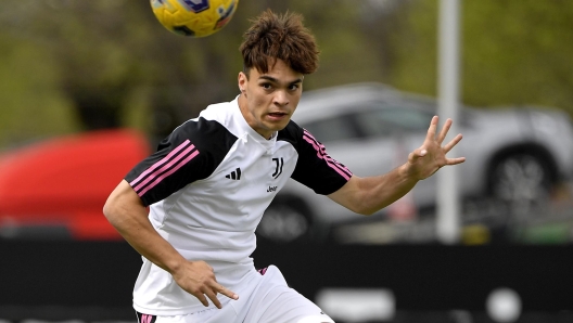 VINOVO, ITALY - APRIL 10: Michele Scienza during a Juventus U19 Training Session at Allianz Training Center on April 10, 2024 in Vinovo, Italy. (Photo by Filippo Alfero - Juventus FC/Juventus FC via Getty Images)