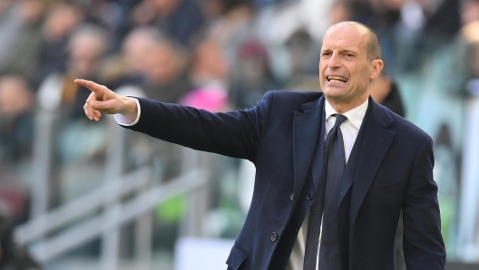 Juventus coach Massimiliano Allegri gesture during the italian Serie A soccer match Juventus FC vs Frosinone Calcio at the Allianz Stadium in Turin, Italy, 25 february 2024 ANSA/ALESSANDRO DI MARCO