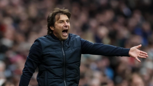 epa10515517 Head coach Antonio Conte of Tottenham Hotspur reacts during the English Premier League soccer match between Tottenham Hotspur and Nottingham Forest in London, Britain, 11 March 2023.  EPA/Isabel Infantes EDITORIAL USE ONLY. No use with unauthorized audio, video, data, fixture lists, club/league logos or 'live' services. Online in-match use limited to 120 images, no video emulation. No use in betting, games or single club/league/player publications