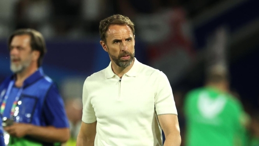 COLOGNE, GERMANY - JUNE 25: Gareth Southgate, Head Coach of England, looks on after the UEFA EURO 2024 group stage match between England and Slovenia at Cologne Stadium on June 25, 2024 in Cologne, Germany. (Photo by Richard Pelham/Getty Images)