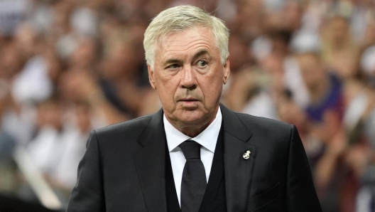 Real Madrid’s head coach Carlo Ancelotti during the 2024 UEFA Super Cup match between Real Madrid and Atalanta - 2024 UEFA Super Cup at National Stadium - Sport, Soccer - Warsaw, Poland - Wednesday August 14, 2024 (Photo by Massimo Paolone/LaPresse)