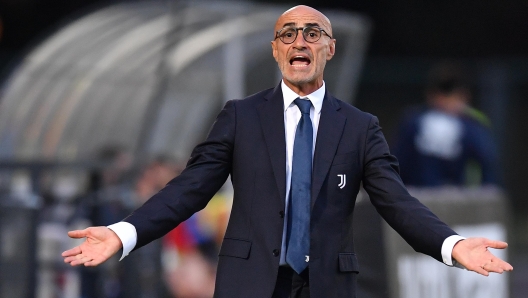 BIELLA, ITALY - SEPTEMBER 07:  Juventus Next Gen head coach Paolo Montero reacts during the Serie C match between Juventus Next Gen and Catania at Stadio Pozzo-Lamarmora on September 7, 2024 in Biella, Italy.  (Photo by Valerio Pennicino - Juventus FC/Juventus FC via Getty Images)