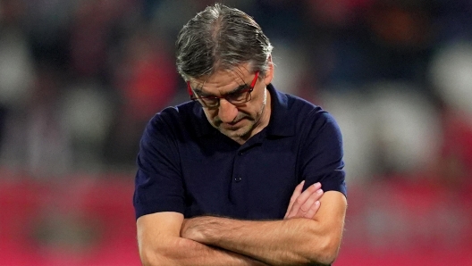 Roma's head coach ivan Juric  during the Serie A soccer match between Monza and Roma at the U-Power Stadium in Monza , North Italy - Sunday , October  6 , 2024. Sport - Soccer . (Photo by Spada/Lapresse)