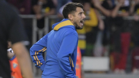 Frosinone's head coach Leandro Greco during the Serie BKT soccer match between Frosinone and Pisa at the Frosinone Benito Stirpe stadium, Italy - Sunday, October  27, 2024 - Sport Soccer ( Photo by Fabrizio Corradetti/LaPresse )