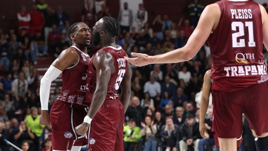 Galloway Langston, Yeboah Akwasi Trapani Shark - Napoli Basket LBA Legabasket Serie A UnipolSAI 2024/2025 Trapani, 10-11-2024 Foto F. Bertani // Ciamillo-Castoria