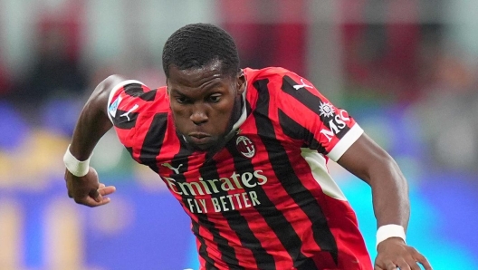 AC Milan's Yunus Musah during  the Serie A soccer match between Milan and Juventus  at San Siro  Stadium in Milan  , North Italy - Saturday  , November 23  , 2024. Sport - Soccer . (Photo by Spada/Lapresse)