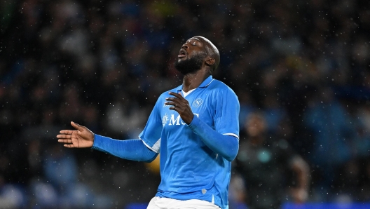 NAPLES, ITALY - DECEMBER 08: Romelu Lukaku of Napoli during the Serie A match between Napoli and SS Lazio at Stadio Diego Armando Maradona on December 08, 2024 in Naples, Italy. (Photo by Francesco Pecoraro/Getty Images)