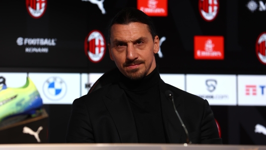 CAIRATE, ITALY - DECEMBER 31: Zlatan Ibrahimovic Senior Advisor of AC Milan  looks on during an AC Milan Press Conference at Milanello on December 31, 2024 in Cairate, Italy.  (Photo by Giuseppe Cottini/AC Milan via Getty Images)