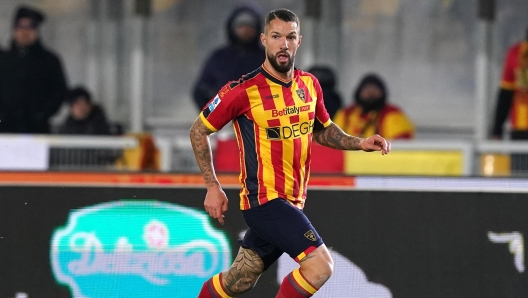 Tete Morente of US Lecce is in action during the Serie A match between Lecce and SS Lazio in Lecce, Italy, on December 21, 2024. (Photo by Gabriele Maricchiolo/NurPhoto) (Photo by Gabriele Maricchiolo / NurPhoto / NurPhoto via AFP)