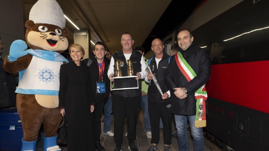 Barbara Re Rebaudengo, Stfeano Lo Russo. Cerimonia di benvenuto della Torcia della Speranza degli Special Olympics 2025.  Presso Stazione di Porta Nuova a Torino, Italia - Cronaca- Mercoled 26 febbraio 2025 - Matteo Secci/ LaPresse   Barbara Re Rebaudengo, Stfeano Lo Russo. Special Olympics 2025 Torch of Hope Welcoming Ceremony. At Porta Nuova Station in Turin, Italy - News - Wednesday 26th February 2025 - Matteo Secci / LaPresse