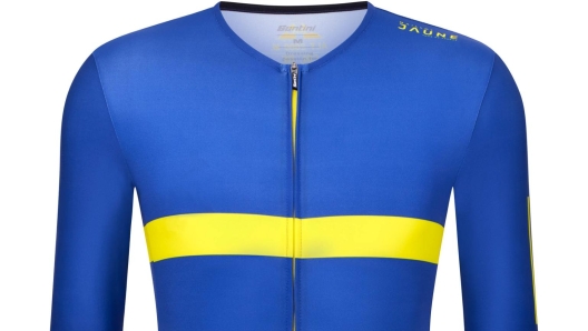 Santini Berretto Ciclismo Tour De France 2025 – Arrivo All’Arc De Triomphe, Cappellino Ufficiale Bianco Righe, Made In Italy