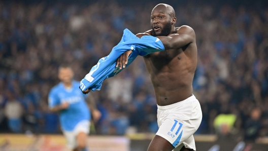 Romelu Lukaku con la maglia del Napoli