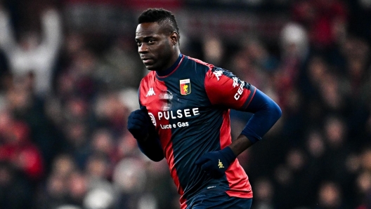 Mario Balotelli looking on during a match