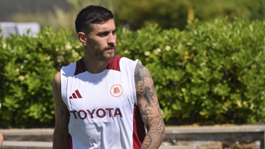 AS Roma player Lorenzo Pellegrini during training session