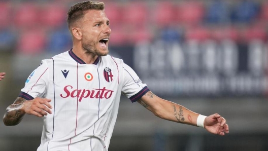 Ciro Immobile looking dejected on the field after injury