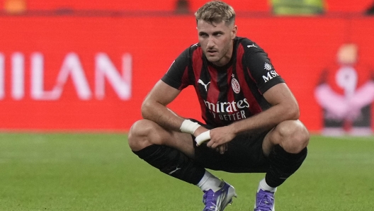 Santiago Gimenez of AC Milan during a Serie A match.