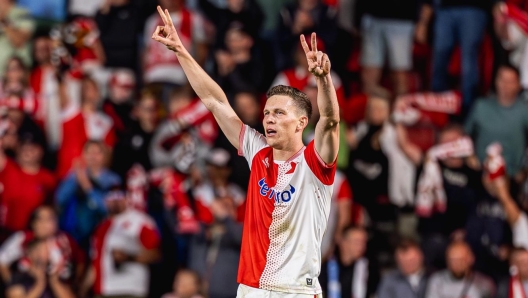 Lukas Provod in action for Slavia Prague