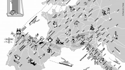  La mappa dei principali cammini europei (di C.Flore & A. Troisi)