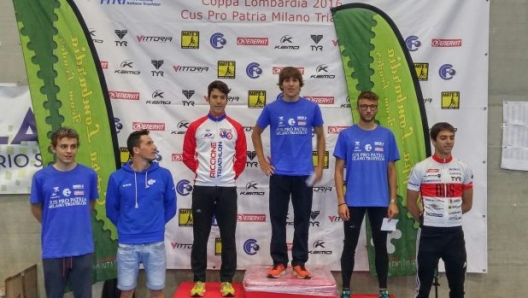 Valerio Patan (Cus Pro Patria Milano) sul gradino pi alto del podio