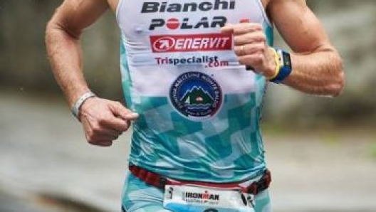 Il triatleta trentino nella terza frazione dell'Ironman