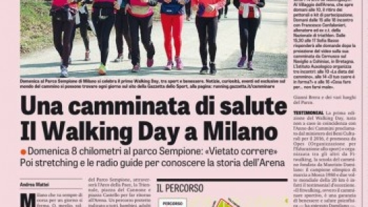 Il Walking Day sulle pagine della Gazzetta dello Sport