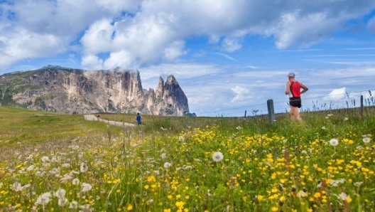 Alla Mezza dell'Alpe di Siusi si corre a quota 2000 m