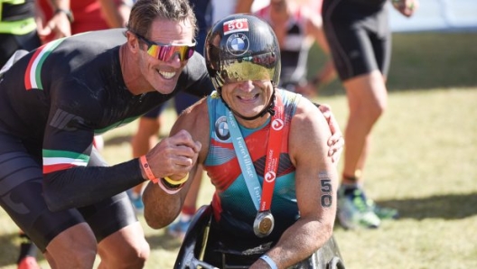 Zanardi con Mario Cipollini (foto Ballabio)