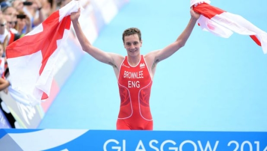 Alistair Brownlee sul traguardo dei Giochi del Commonwealth di Glasgow