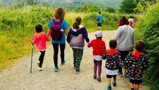 I bambini impegnati nel Cammino di Santiago