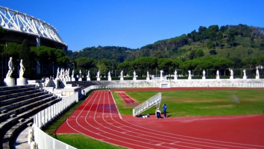  Lo Stadio dei Marmi 'Pietro Mennea', che ospiterà il Roma Sprint Festival