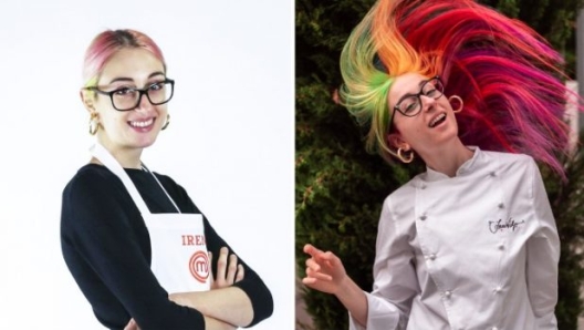 Irene a Masterchef e fuori in versione arcobaleno (credits Federico Pezzetta)