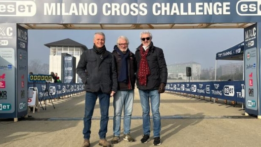 Da sinistra Alberto Cova (campione olimpico 10.000), Giorgio Rondelli e Gelindo Bordin (campione olimpico di maratona)