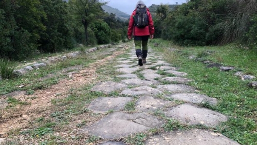 Il basolato originale dell'Appia verso Itri