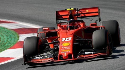 Charles Leclerc in azione in Austria. Getty