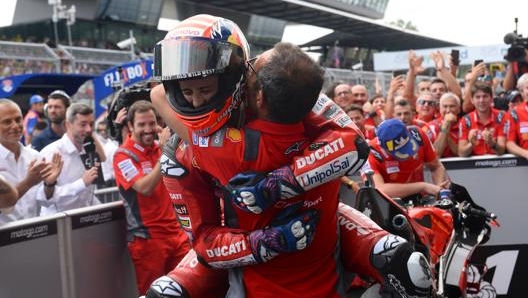 La gioia di Andrea Dovizioso. Afp