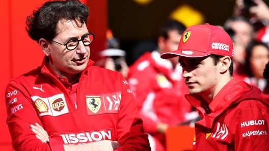 Mattia Binotto e Charles Leclerc