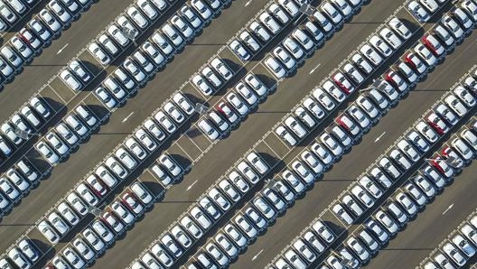 Il piazzale della fabbrica Bmw a Shenyang in Cina. Afp