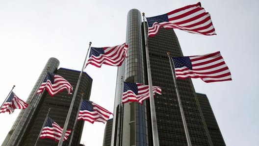 La sede di General Motors a Detroit. Afp