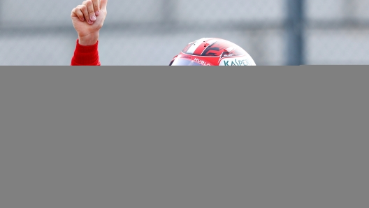 Charles Leclerc a Spa. Getty