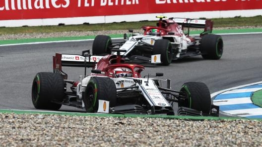 Kimi Raikkonen e Antonio Giovinazzi. LaPresse