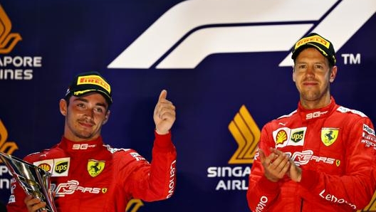 Charles Leclerc e Sebastian Vettel. Getty